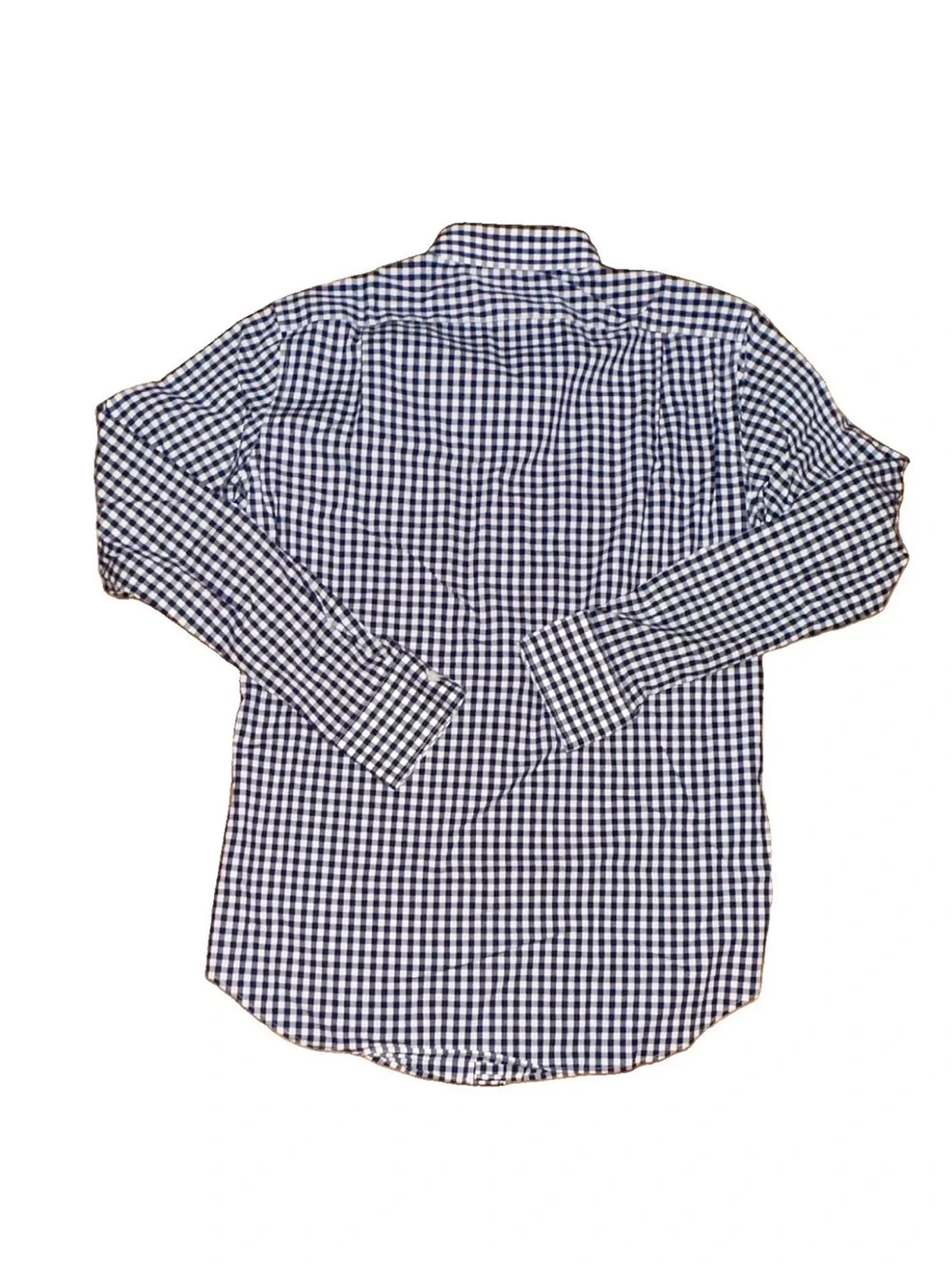 J.CREW Thompson Gingham Dress Shirt Blue White Stretch 15-15.5 32/33 M Button Up